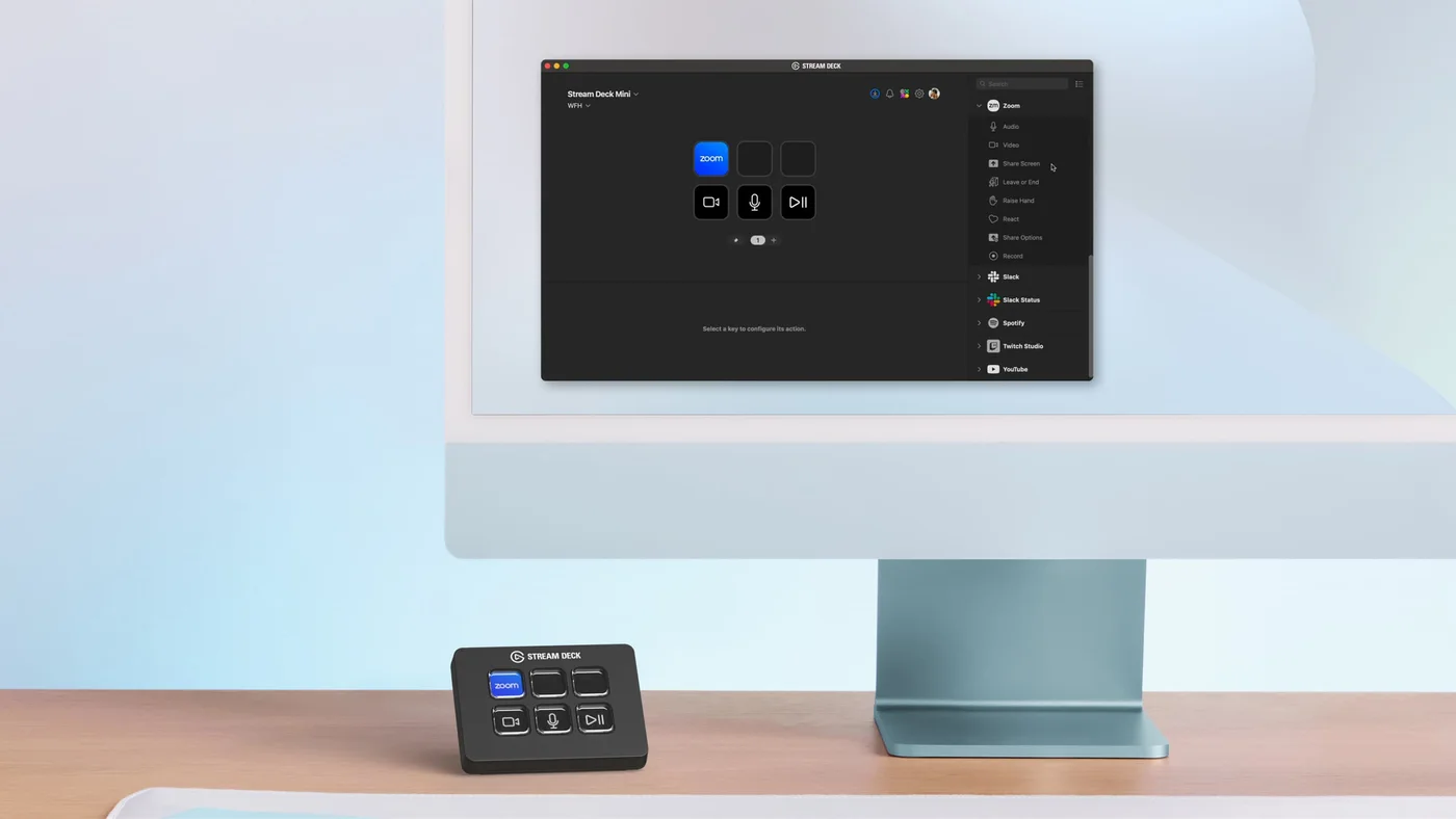 Manufacturer software illustration: custom icons and actions are configured, not automatically inferred from your workflow.