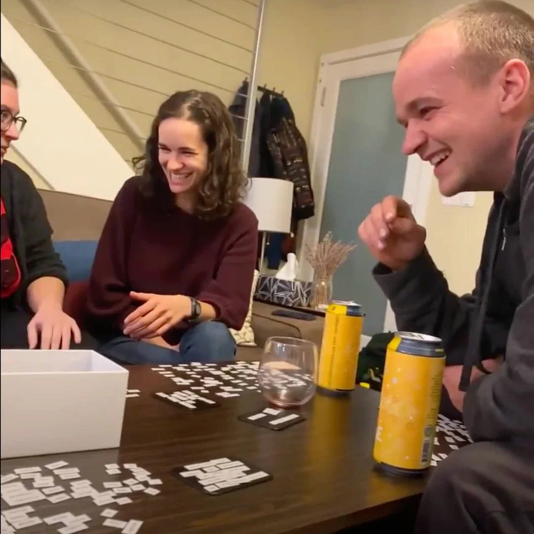 Maker-provided group-play scene; not Findweave's own game night.