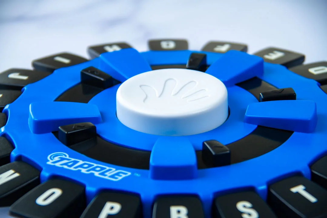 Central timer button in close-up.