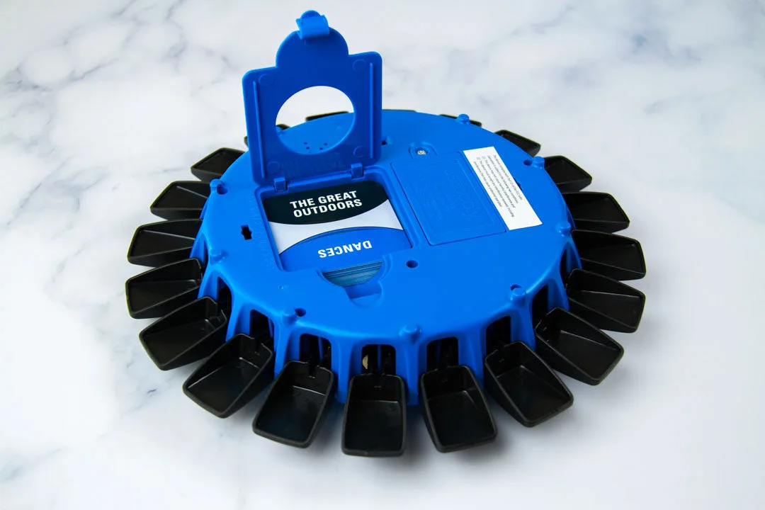Underside illustrating card-storage access.