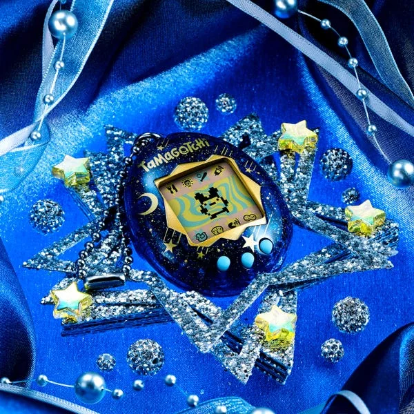 Manufacturer styling scene showing the transparent blue shell and gold star decoration.