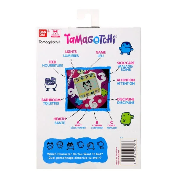 The package presents virtual-pet care functions; the selected model uses the Generation 2 programme.