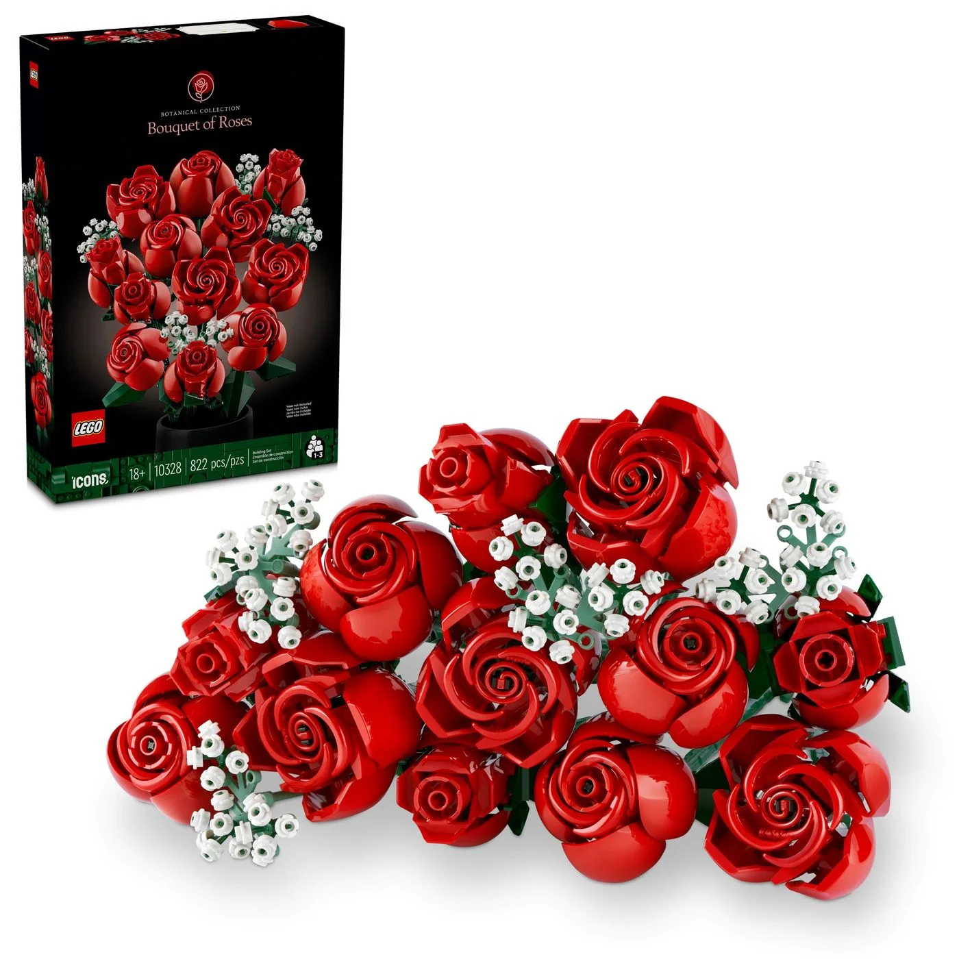 10328 packaging and completed bouquet.