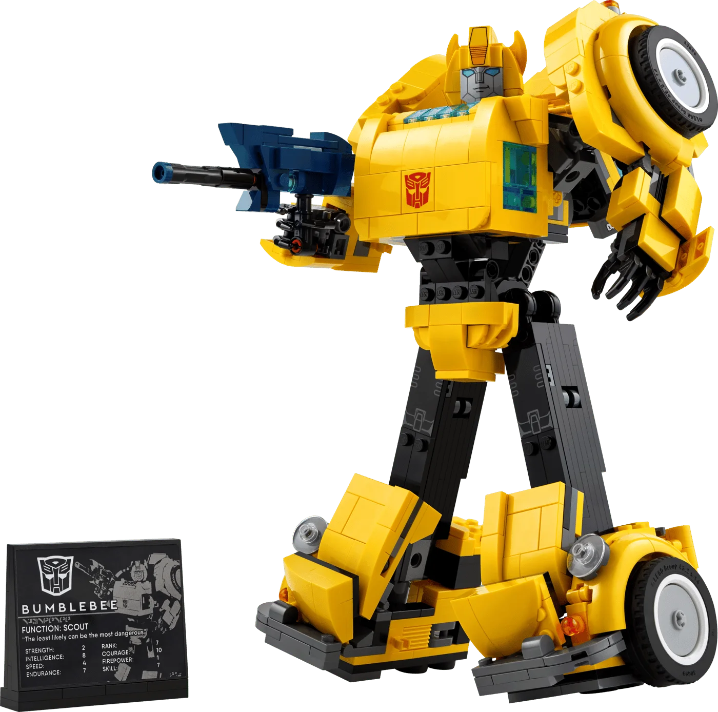 Bumblebee 10338 robot pose with the included display plaque.