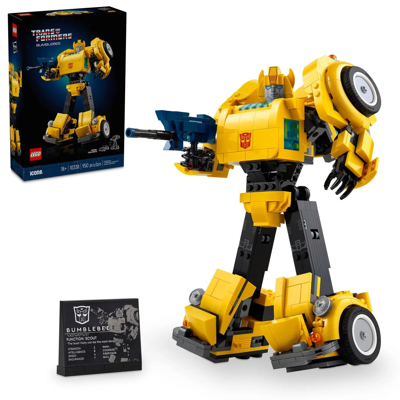 Bumblebee 10338 retail box beside the robot model.