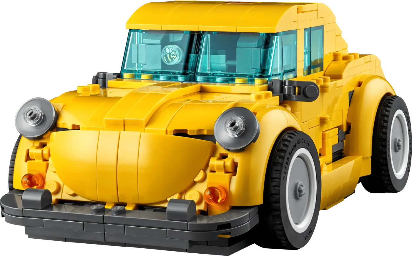 The same model in yellow vehicle mode; not a second separate build.