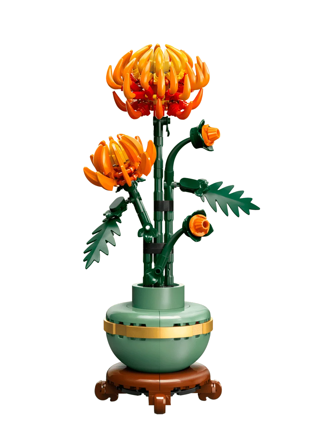 Complete Chrysanthemum 10368 with its buildable pot and plinth.