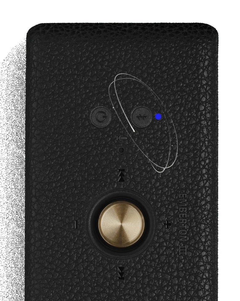 Bluetooth and power controls shown in close detail.