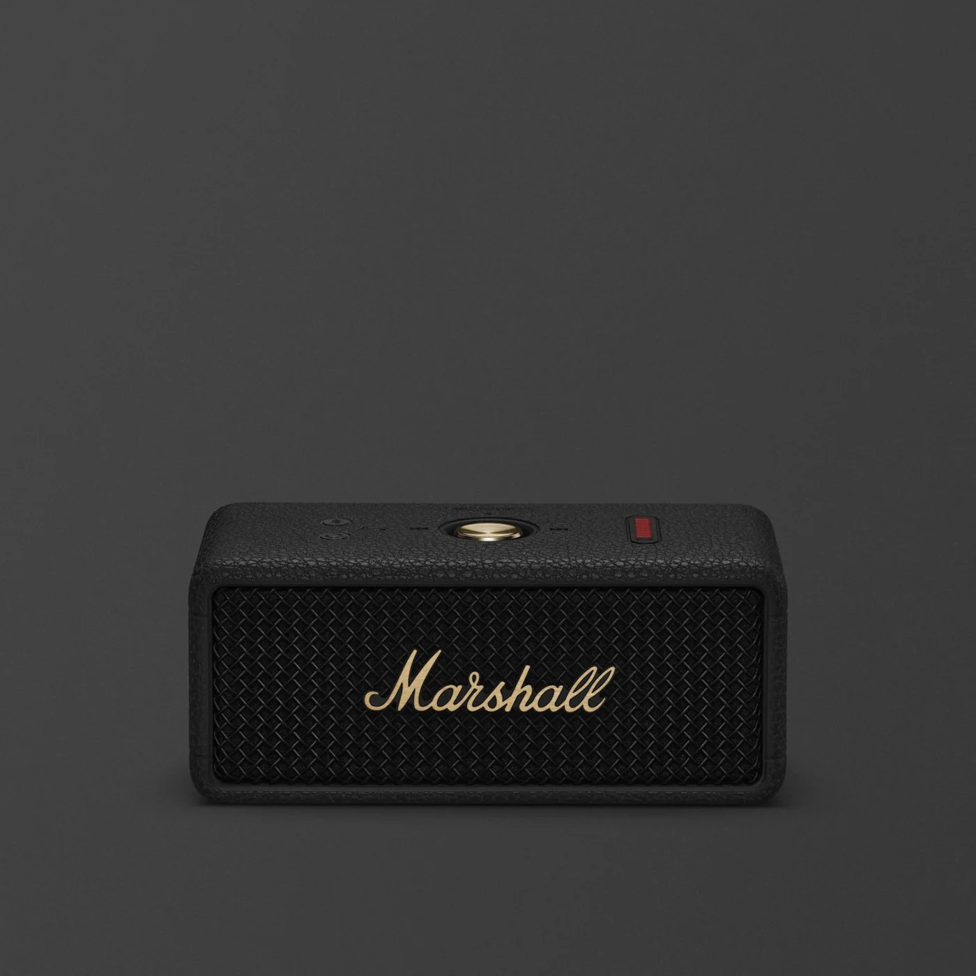 Marshall Emberton III in the selected Black and Brass finish.