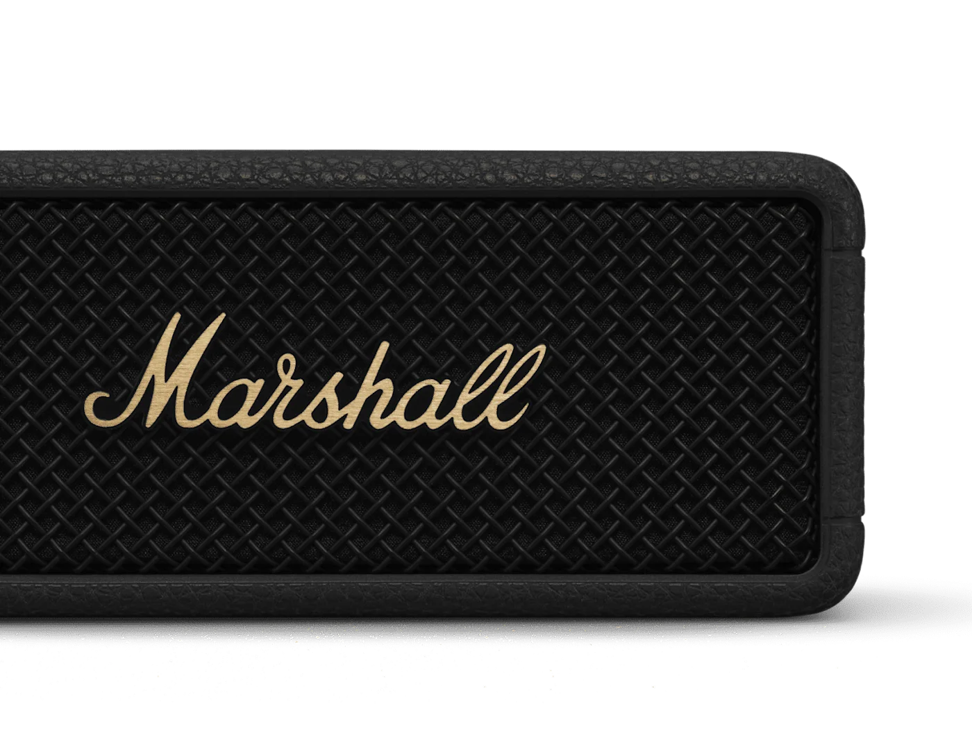 Textured grille and brass-colored Marshall signature.