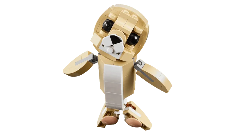 Seal's posable head and flippers, shown in a different pose.