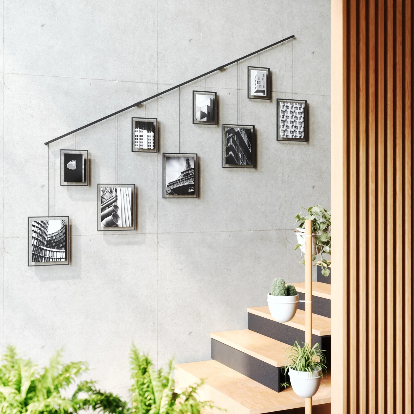Exhibit Wall Picture Frames Black Set of Nine — manufacturer reference view 2