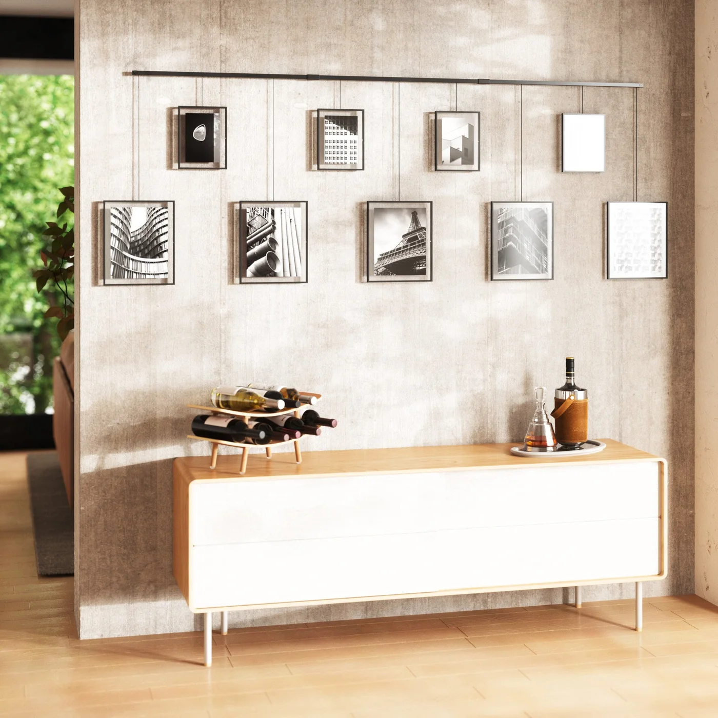 Exhibit Wall Picture Frames Black Set of Nine — manufacturer reference view 3