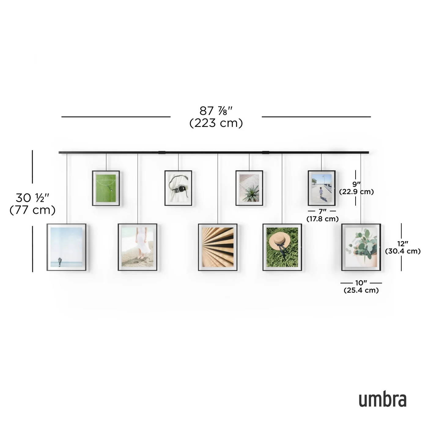 Exhibit Wall Picture Frames Black Set of Nine — manufacturer reference view 5
