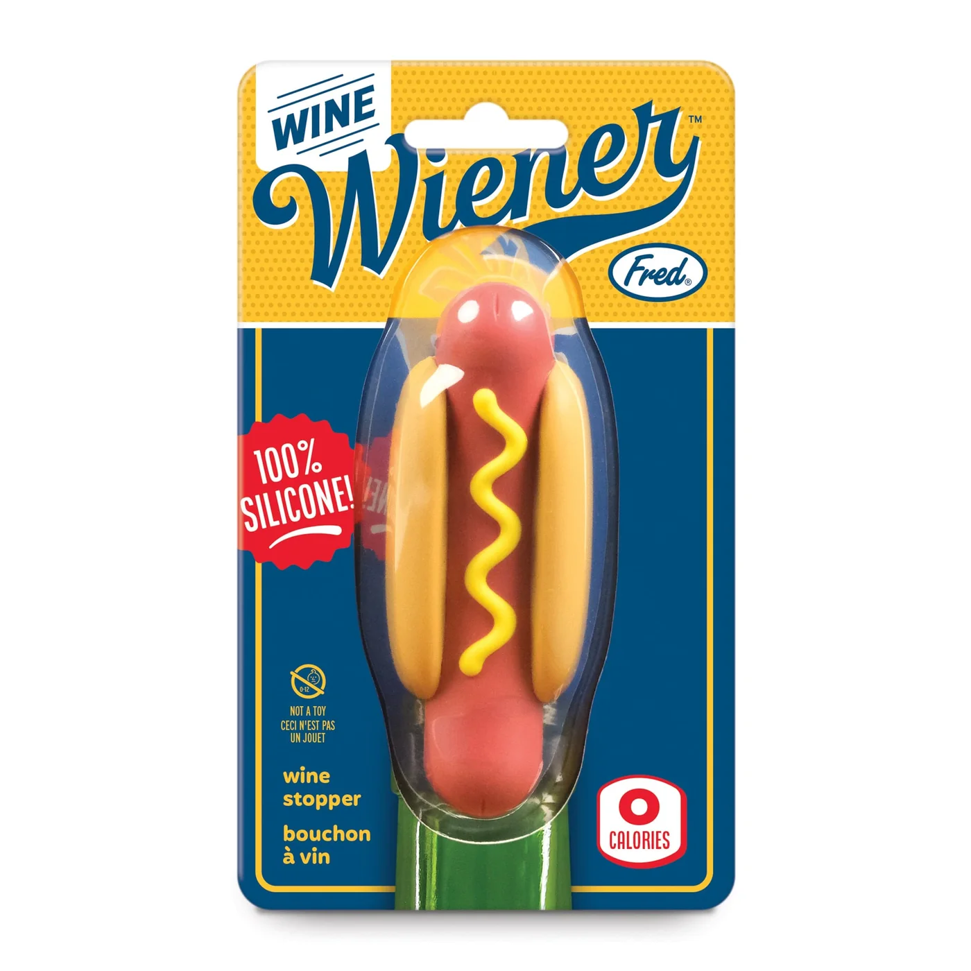Wine Wiener Hot Dog Bottle Stopper — manufacturer reference view 1