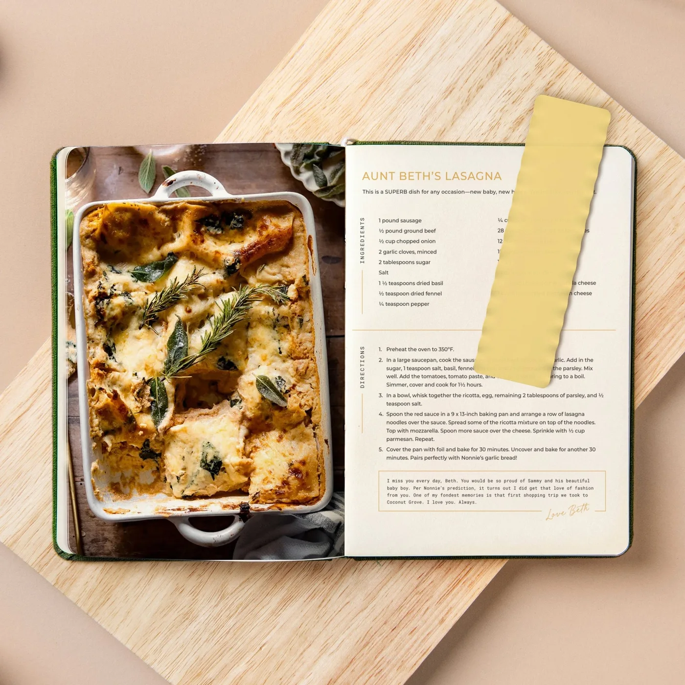 Use Your Noodle Lasagna Silicone Bookmark — manufacturer reference view 3