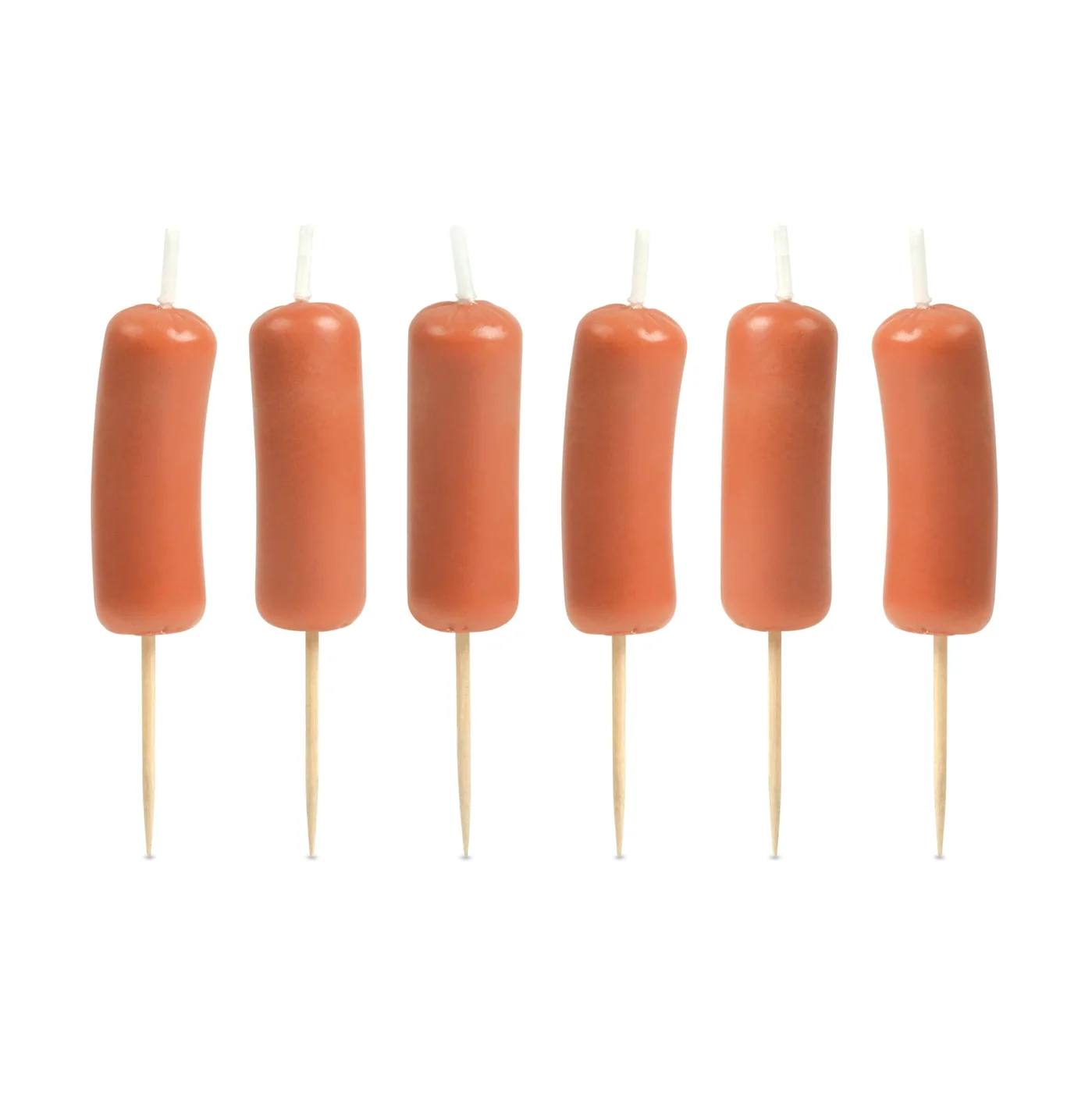 Sausage Party Cocktail Wiener Candles, Set of Six — manufacturer reference view 1