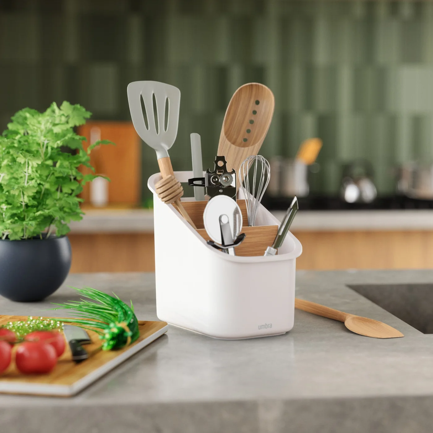 Bellwood Utensil Holder White Natural — manufacturer reference view 2