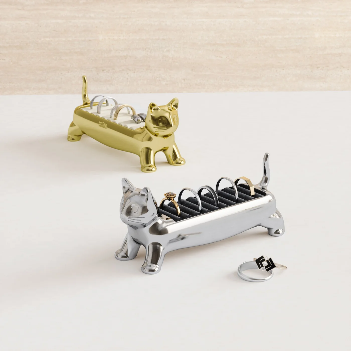 Chrome and brass variants compared; linked purchase is chrome, not both holders