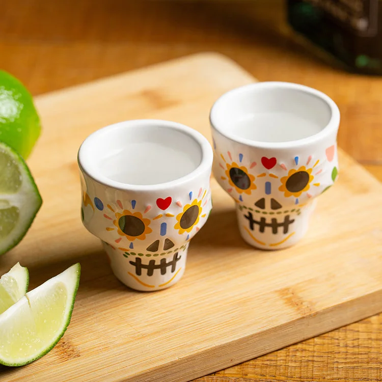 Sugar Skull Shot Glasses Set of Two — manufacturer reference view 2