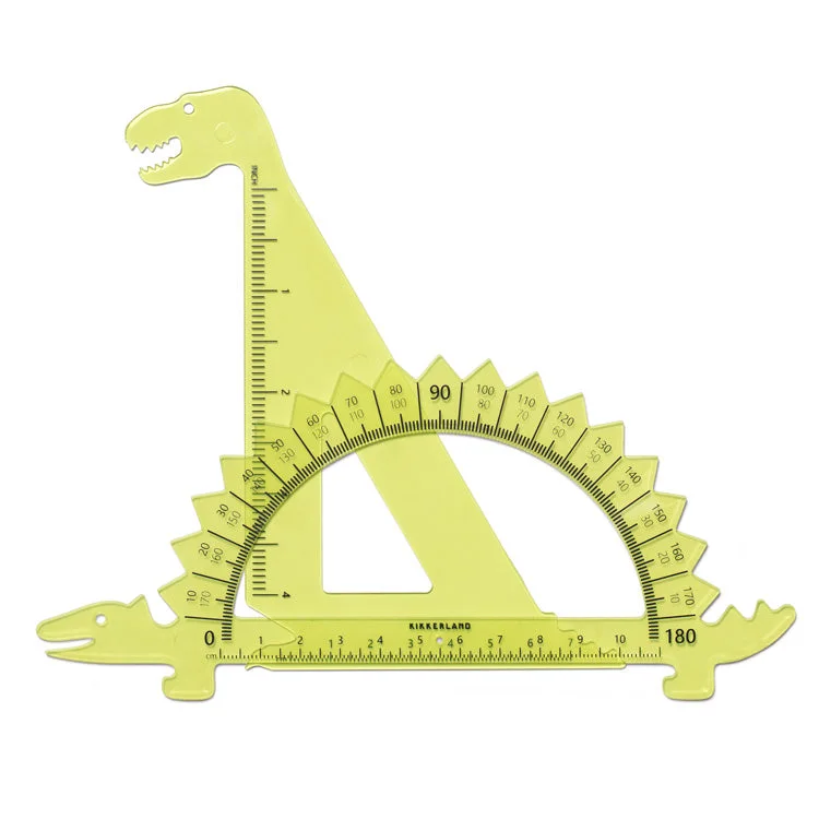 Jurassic Rulers Dinosaur Protractor and Triangle Set — manufacturer reference view 1