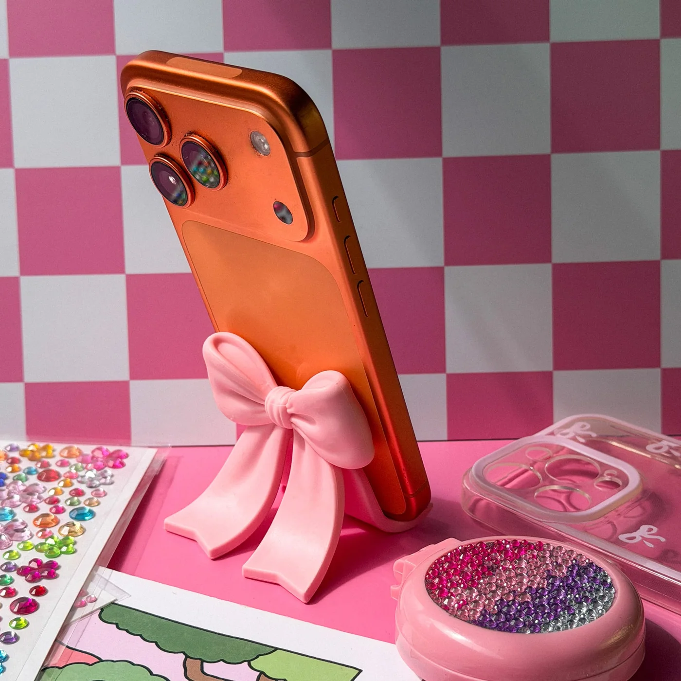 Sitting Pretty Pink Bow Phone Stand — manufacturer reference view 7