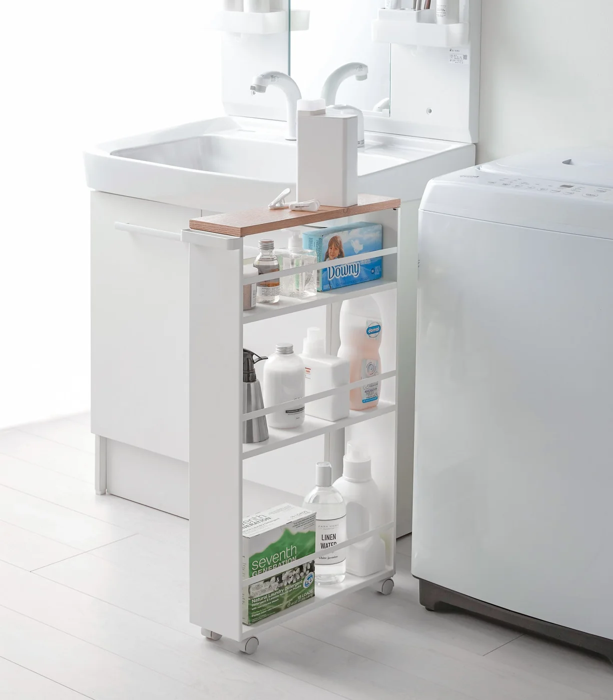 Manufacturer bathroom-storage example.