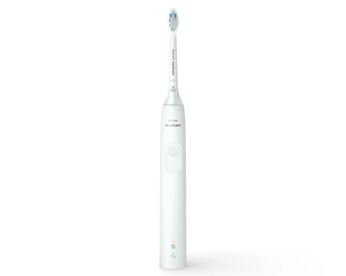 White HX3681/23 handle and supplied brush head.
