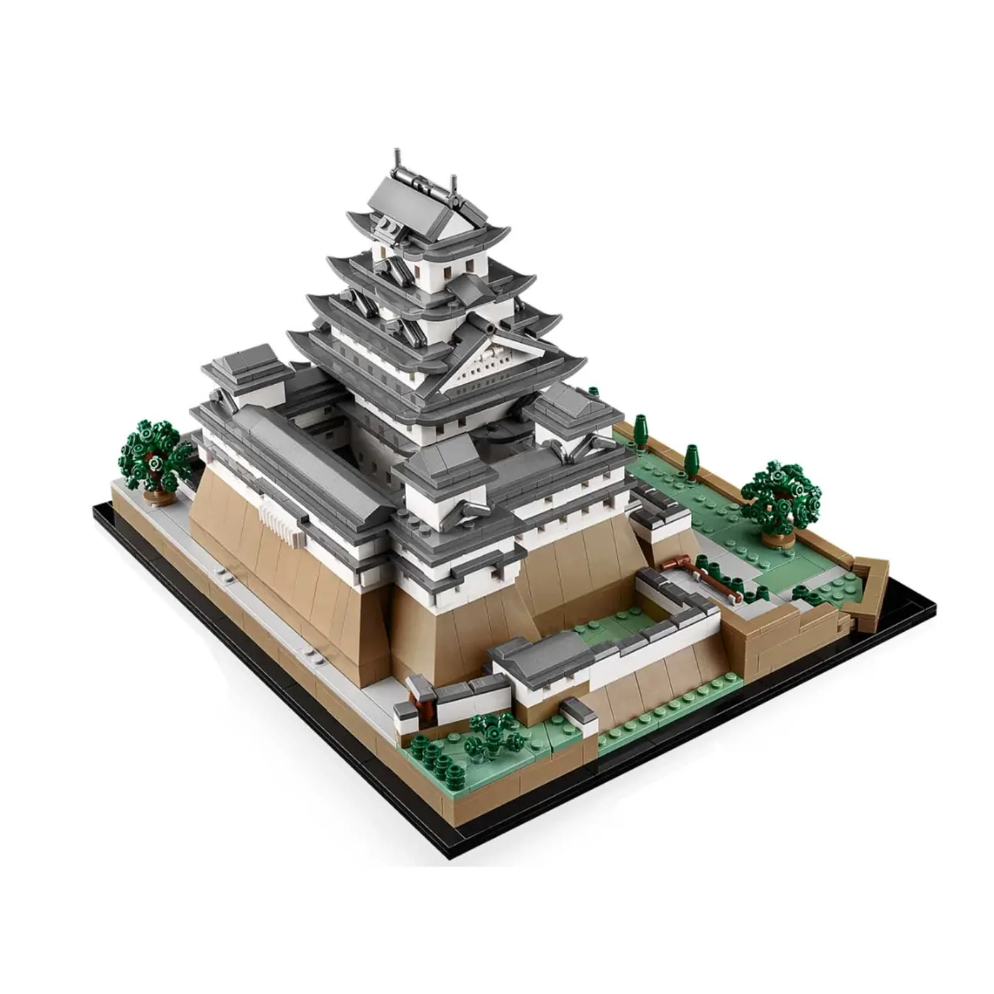 Rear-angle view of the castle and surrounding grounds.