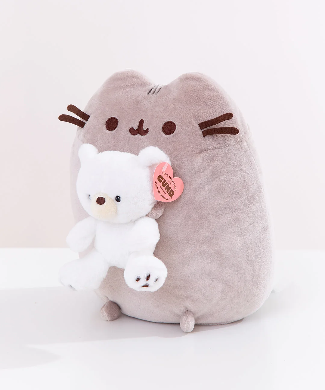 Angled view of the upright plush.