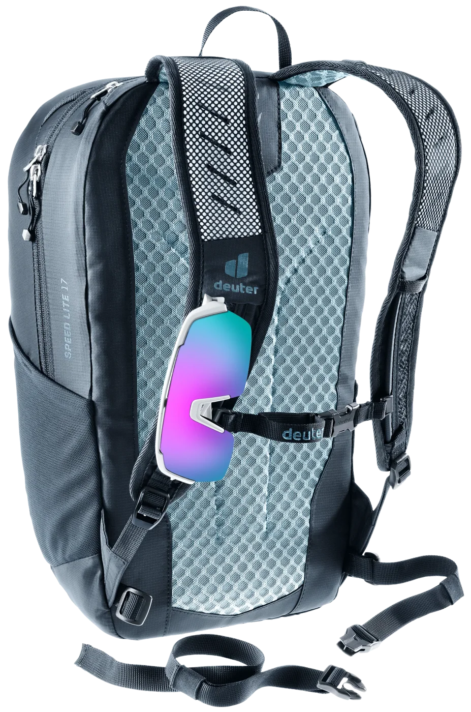 Atlantic Ink colour shown: internal compartment on the 17L pack; contents are illustrative.