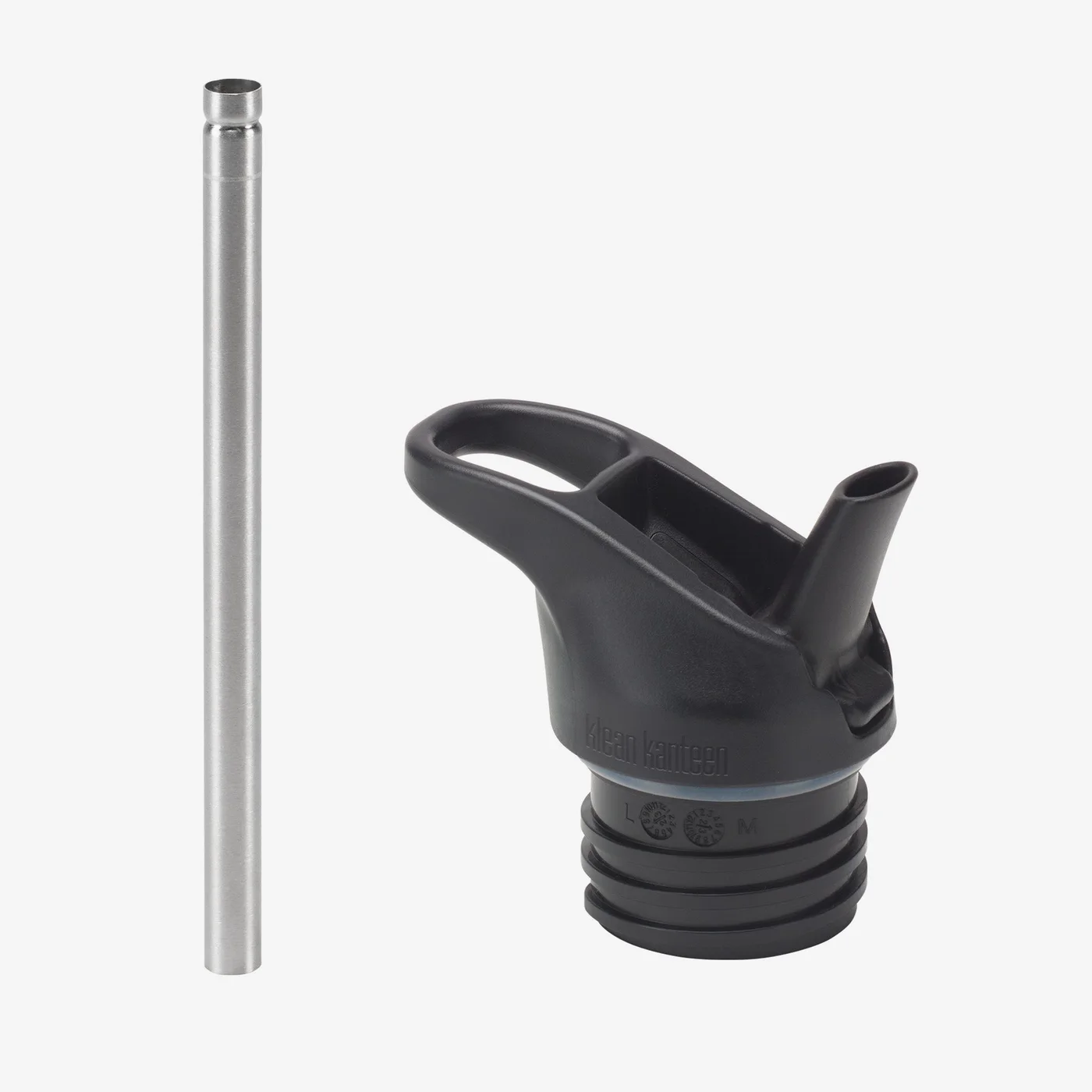 FlipSeal Sport cap and removable steel straw.