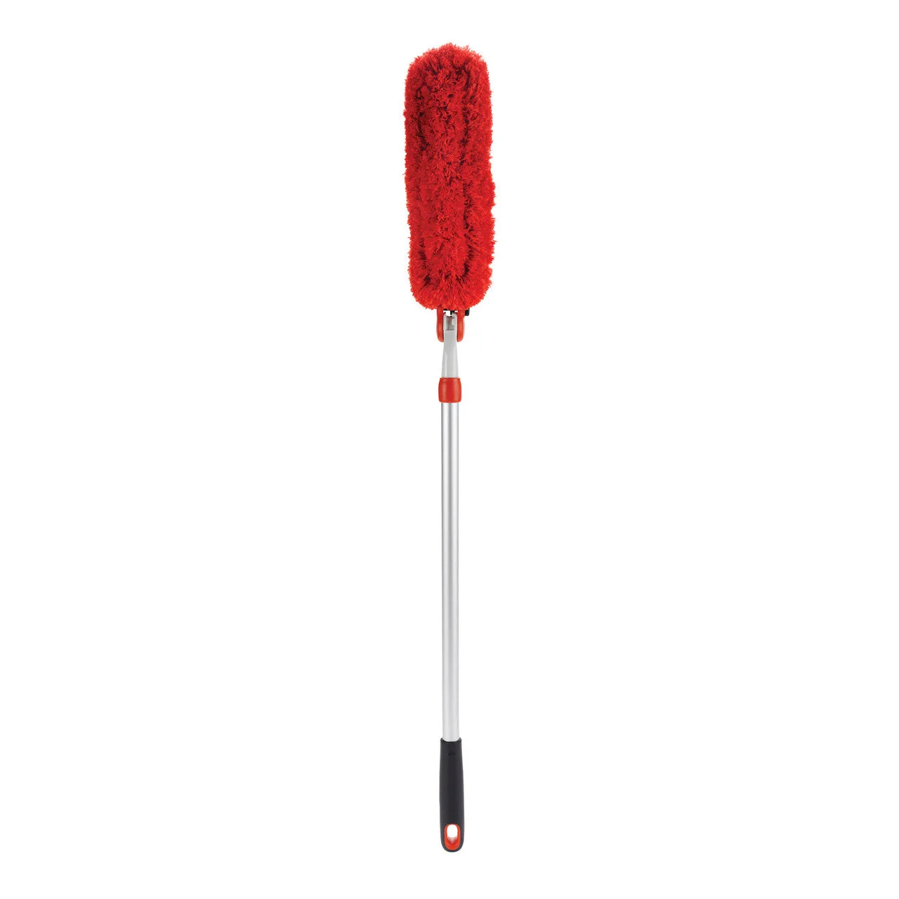 Telescoping aluminum pole with a red double-sided microfiber head.