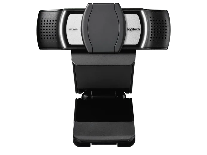 The external privacy cover obscures the lens; it does not mute microphones.