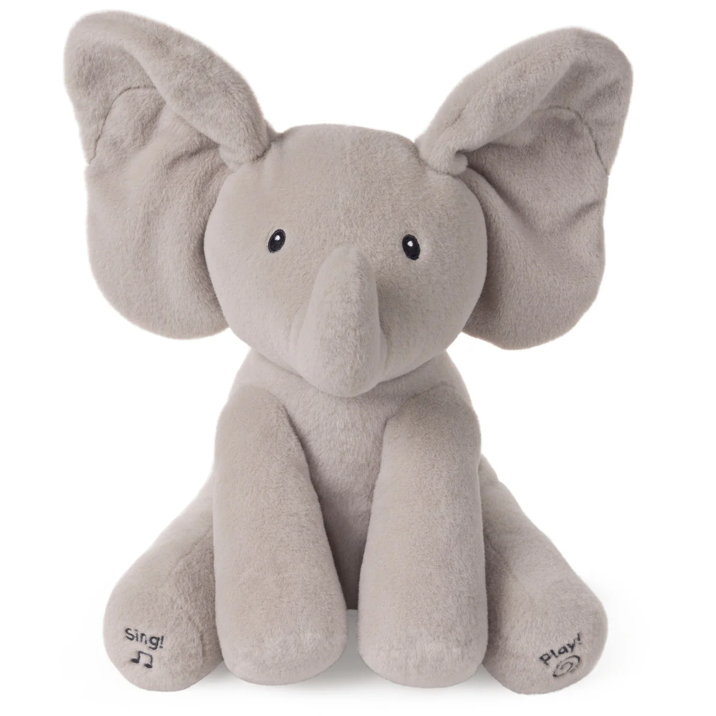 Gray 12-inch animated Flappy with oversized ears and foot controls.