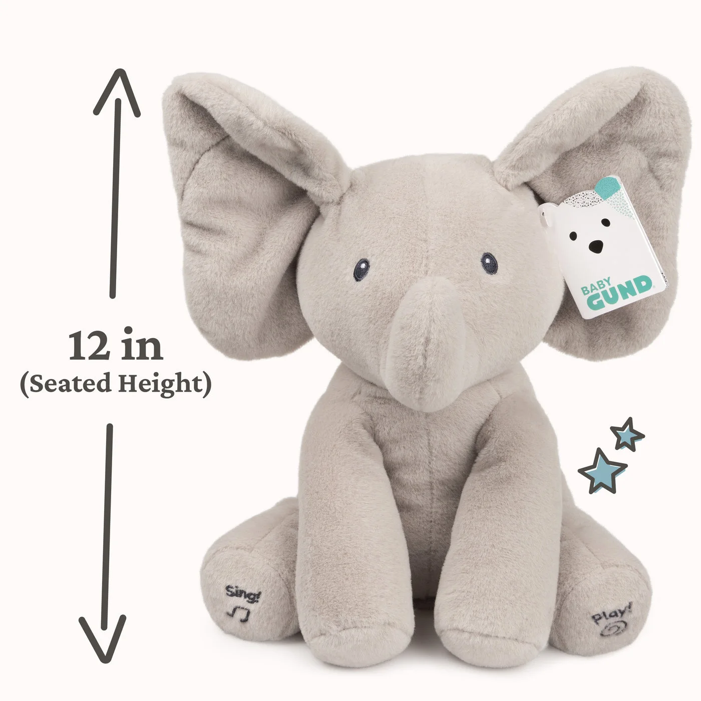 Size diagram shows the 12-inch seated height.