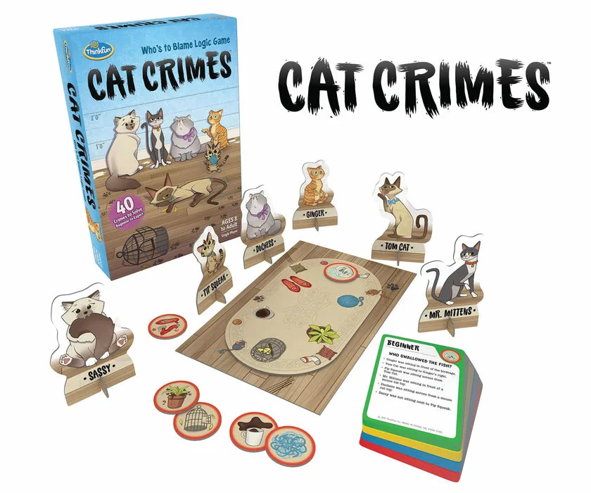 Classic Cat Crimes 1550 box, board, suspects and challenge cards