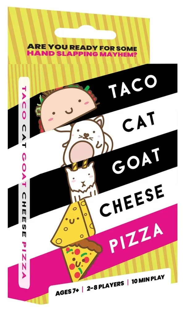 The original Taco Cat Goat Cheese Pizza box, not a themed sequel.