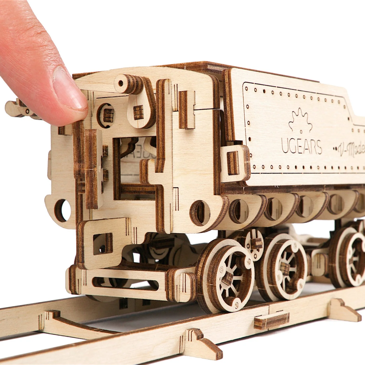 Tender hatch and detail of the V-Express train model.