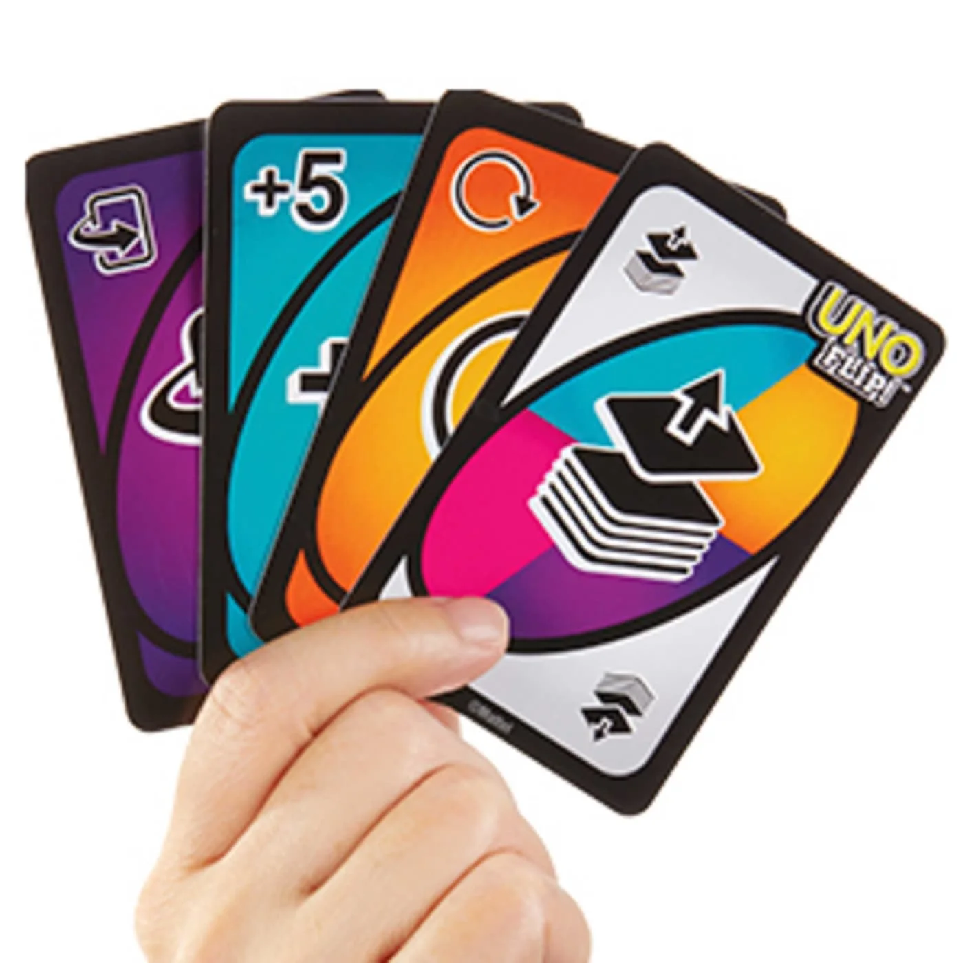 Dark-side card faces including the special Flip action.