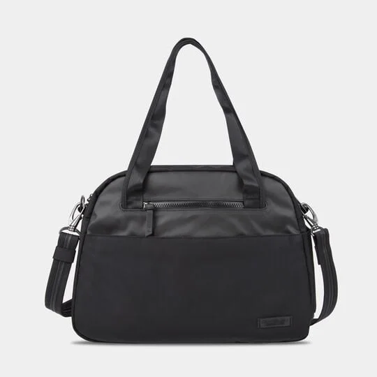 Black Metro Medium Carryall Tote with removable shoulder strap