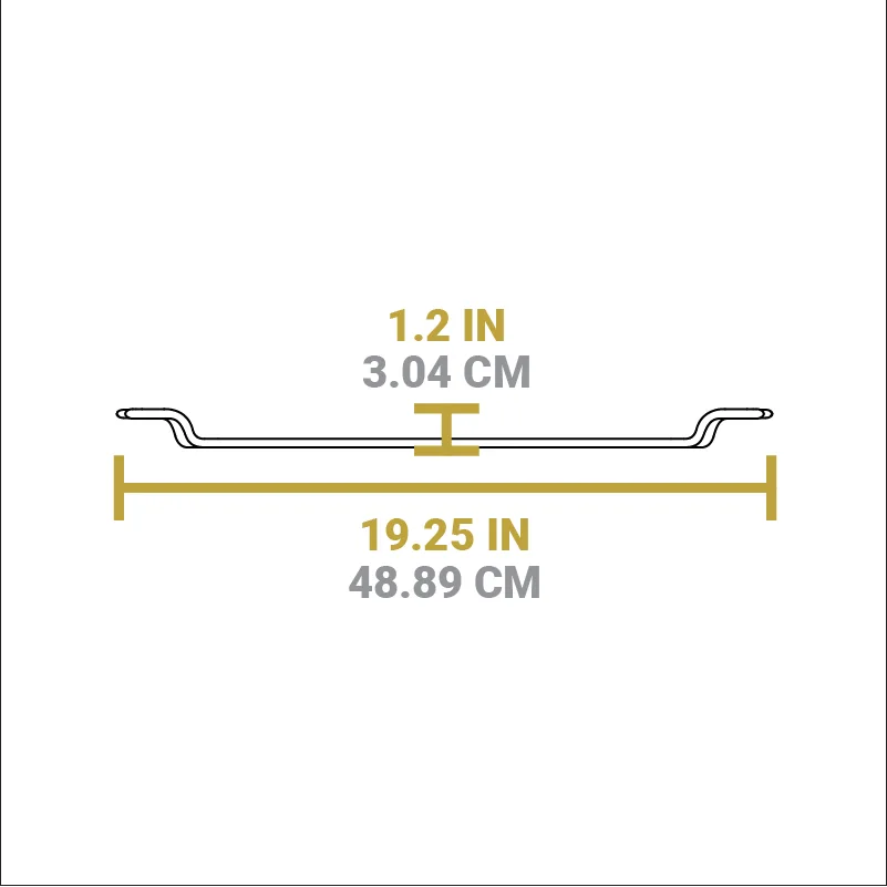 Manufacturer clearance drawing: 19.25 inches including handles, not just the 15-inch diameter.