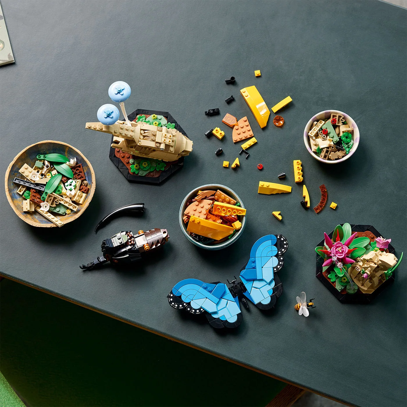 Model components during construction.