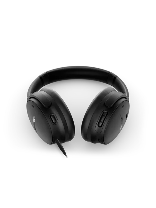 Earcups rotated inward for storage.