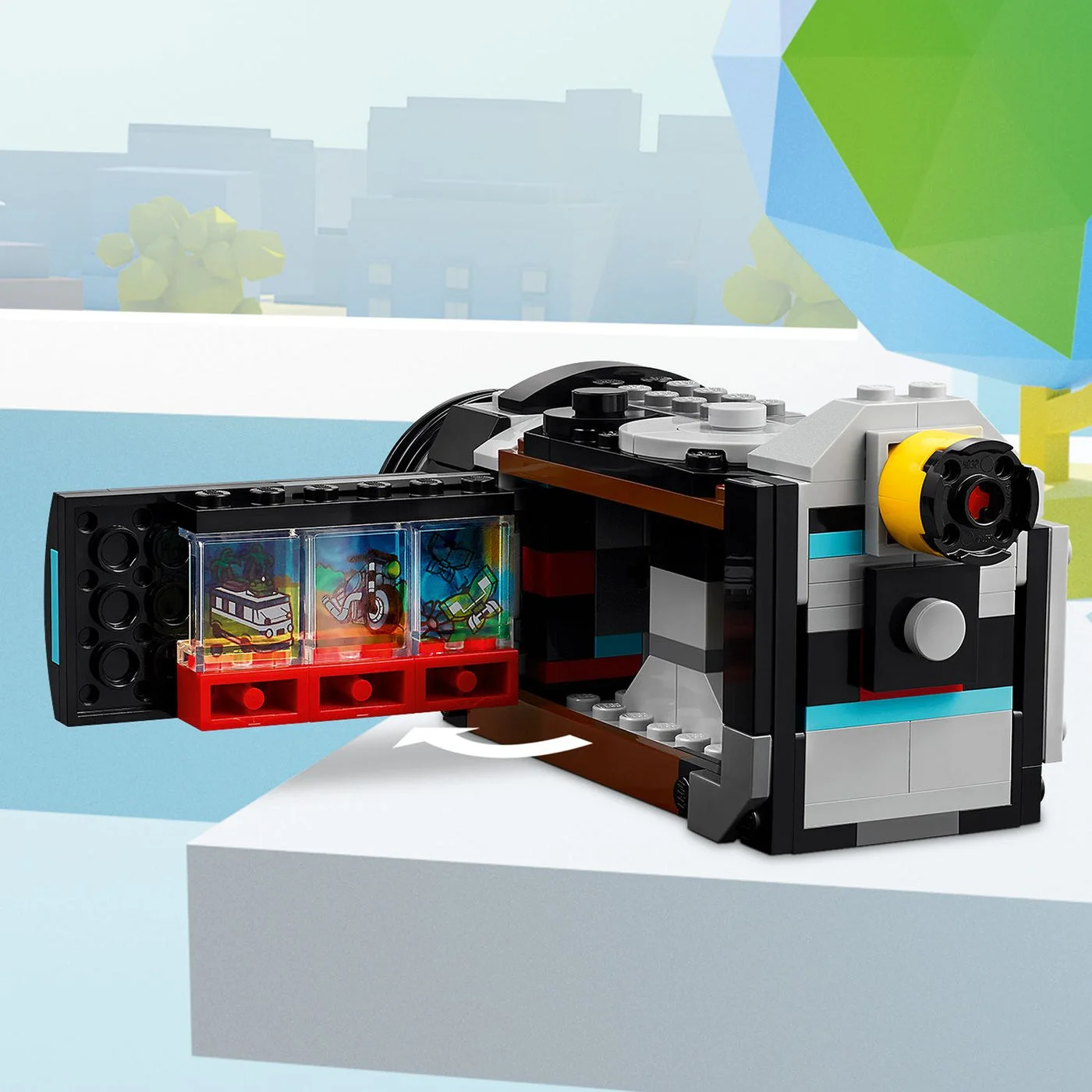 Alternative video-camera build made by rebuilding the same set