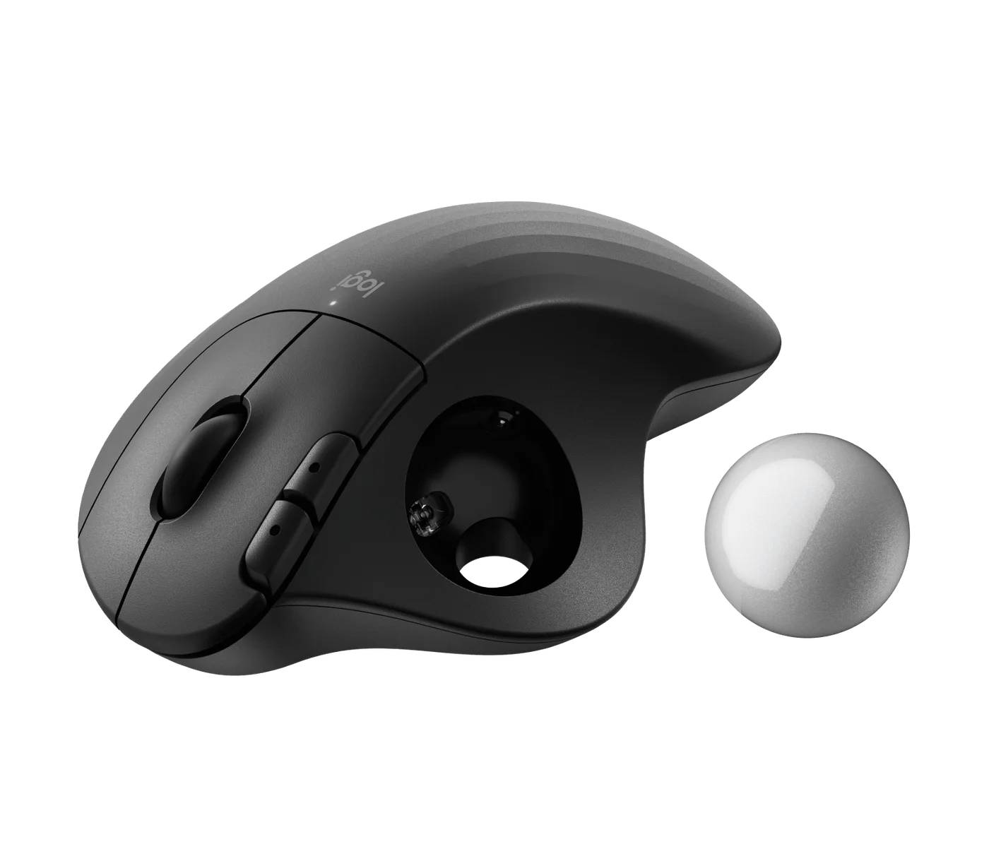 Manufacturer photograph showing the removable ball and its socket.