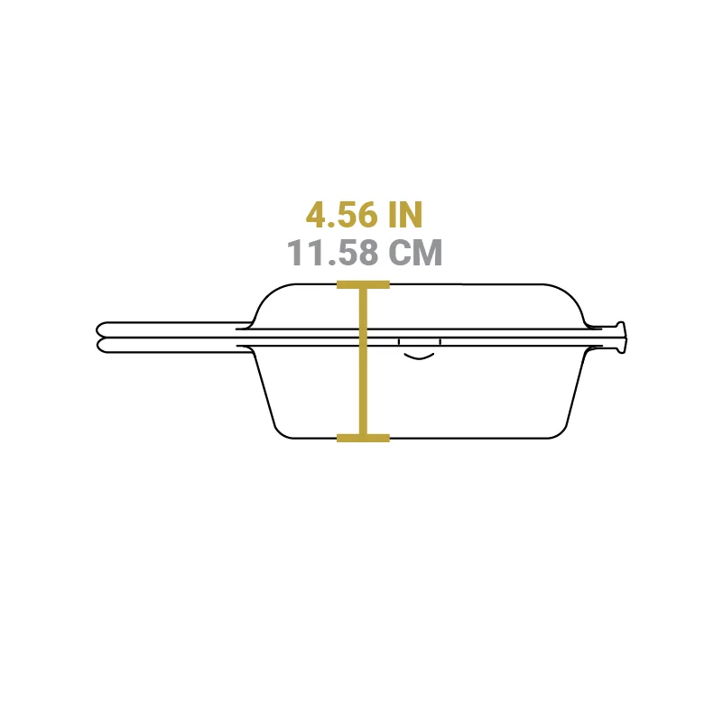 Maker diagram shows the combined 4.56-inch height.