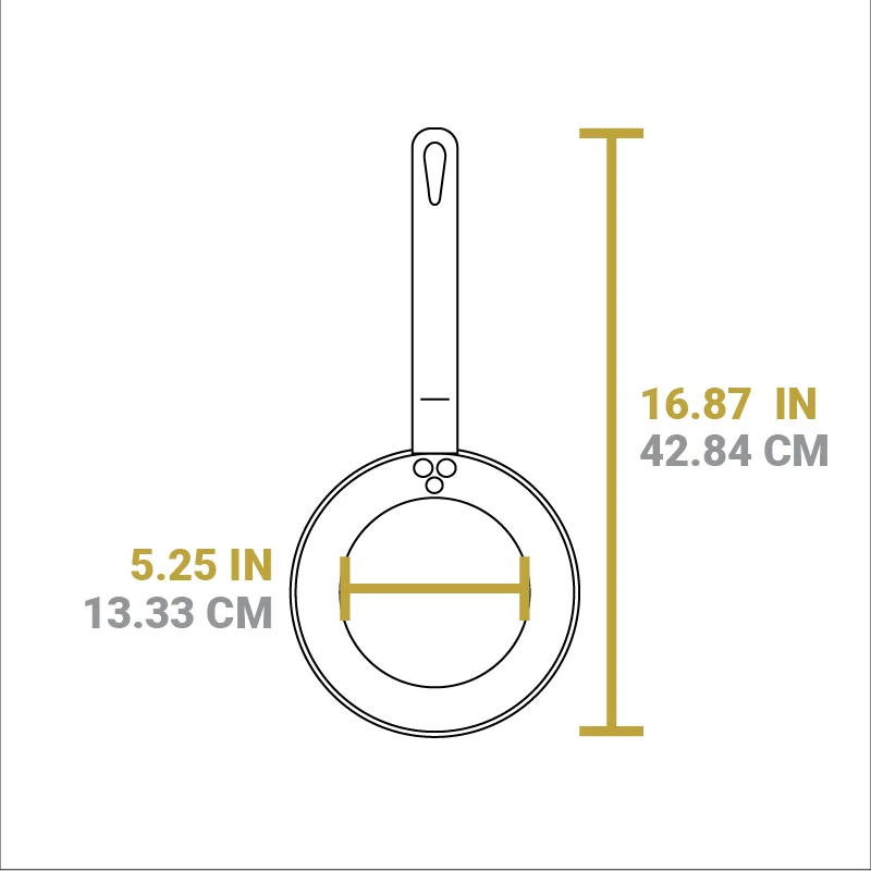 The eight-inch CRS8 drawing shows a smaller 5.25-inch flat cooking surface and 16.87-inch overall length.