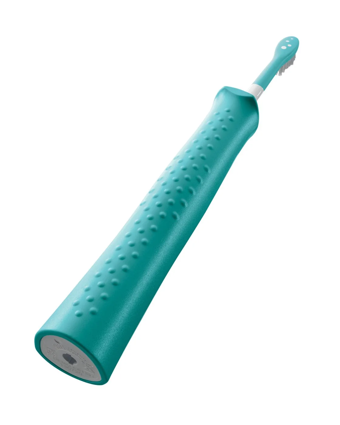 Angled handle view shows the grip and replaceable brush-head attachment.