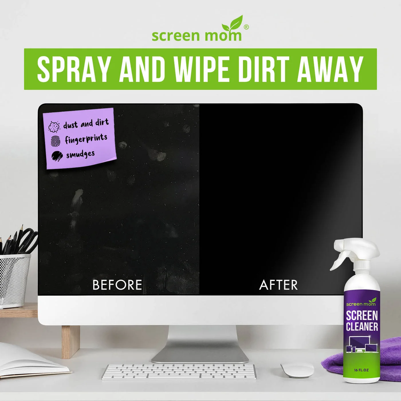 Manufacturer cleaning-result illustration, not an independently verified FINDWEAVE test.